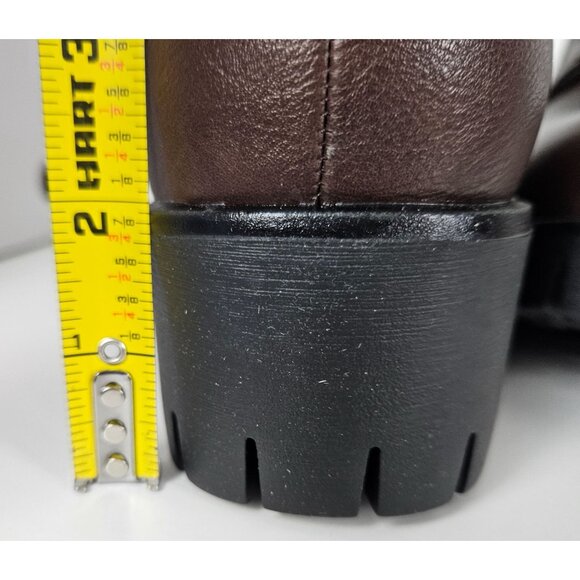 Womens Size 11 Fashion Wedge Chunky Ankle Boots Lace Up Zippers Strap Buckles - Picture 6 of 16